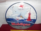 Vintage 18  Mobil Mobilgas Marine Pegasus Porcelain Metal Gas Oil Boat Sign -x16
