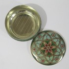 Vintage Meister Round Tin Kaleidoscope Pattern Made In Brazil