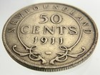 1911 Canada Newfoundland 50 Cents Half Dollar Km  12 Circulated Coin Bb017