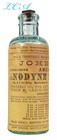 Antique Opium Anodyne Bim Bottle Embossed W label Johnson s American Liniment