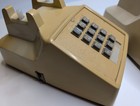 X2 Lot Vintage Itt Beige Desk Phones Cortelco Push Button 2500   Rotary Dial 500