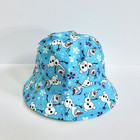 Disney Frozen Kids Olaf Print Bucket Hat Sun Gardening Beach Hat Blue Nwt