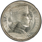 1931 Latvia 5 Lati Pcgs Ms63 Mint State Graded Km 9 Silver  835