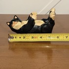 Vintage Figi Cat Tape Dispenser Black White Lying On Back Td 122 Whimsical Y2k