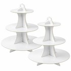  3-tier Round Cupcake Stand  Cardboard Cupcake Tower  Dessert Cup Cake 2 White