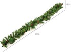 9ft Prelit Christmas Garland With 50 Warm Lights Xmas Fireplace Decorations