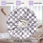 Luxury Shower Cap Silk Satin Lined Waterproof Reusable Adjustable Elastic Dry Ha