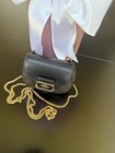 Coach Mini Black Shoulder Bag Gold Chain Classic Logo Accent