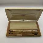 Vintage Cross 1 20 10k Gold Filled Ballpoint Pen   Pencil Set Greek Key W  Case