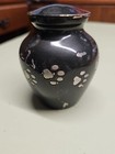 Small Pet Urn Metal 4  Tall 3 25  Wide Pewter Grey Keepsakes Cremation Ashes 