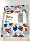 Ikea Sportslig Twin Duvet Cover   1 Pillowcase Bicycle Pattern White Blue Orange