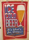 Beer Its Whats For Dinner Kitchen Dish Bar Cotton Towel 27 X 18