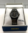 Seiko Solar Powered Watch Sne125 Classic Design Black Ion-plated S s Case band
