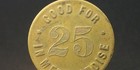 1900s Kansas The Utica Mercantile Company Brass Trade Token Good For 25c Antique