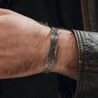 Men s 925 Sterling Silver Vintage Cuff Bracelet  Open Bangle Antique Floral