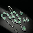  Natural Jade Jadeite Bracelets necklaces rings earrings Sets 10 12mm