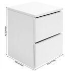 Nightstand Wooden Side End Table Bedside Table With Drawers Storage White