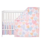 Bedtime Originals Rainbow Hearts Pink purple 3-piece Baby Crib Bedding Set