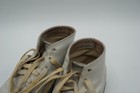 Vintage Stride Rite White Leather Baby Shoes Lace Up High Top First Walkers