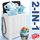 Home 30lbs Capacity Portable Semi-automatic Washing Machine Spinner Dry   Washer