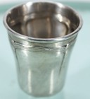 Antique German 800 Silver Repousse  Shot Glass Crescent Crown 10 6 Grams