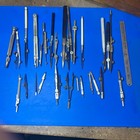 Timberline Craftsmen Wood Box Vintage Drafting Instrument Lot Sigmund Cohn Rule