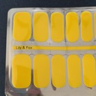Lily   Fox Bright Yellow Glossy Full Wrap Nail Stickers Self-adhesive Nail Art