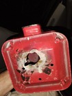 Vintage Oak Acorn One Cent Red Gumball Candy Vending Machine No Key