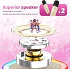 Karaoke Machine For Kids Adults  Portable Bluetooth Mini Karaoke With 2 Mic Gold