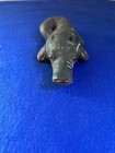 Vintage Crocodile rhino Clay Ocarina Flute Whistle 6 Hole