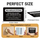 No Soliciting Sign For House Funny  6x4 Inches 6in  Black 2