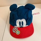 Disney Baby Mickey Mouse Hat Babies 12-24m Blue Red Ears