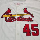 Mitchell   Ness St Louis Cardinals Jersey Mens 52 1964 Bob Gibson 45 Cream