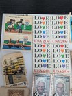 Vintage Us   World Postage Stamp Lot Of 43 Moon Landing Love Used