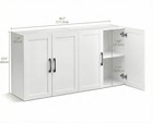 Wall Cabinet With Adjustable Shelves  Laundry Room Cabinet With 4 Doors  Kitc   