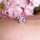 6 00 Ct Cushion Cut Natural Sapphire Diamond Wedding Ring 14k White Gold Size 5