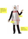 Imposta Bowling Costumes Adult Get Real Bowling Pin Costume Bodysuit Silver