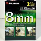 Fuji Fujifilm P6-120 8mm Video Cassette Tapes 2-pack 120 Sp 240 Lp New Nos