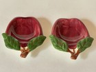 2 Franciscan Apple Small Ashtray Teabag Holder Butter Pat Spoon Rest Vintage