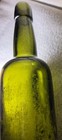 Rare Antique 1800 s Hand Blown Dark Green Glass Bottle With Deep Kick Up 9 5 