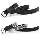 Punk Studded Rivet Belt Men Women Black Rock Fashion Pin Buckle Waist Belt