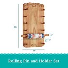 Pioneer Woman Keepsake Floral Ceramic Rolling Pin With Holder 26 x14  Floral New