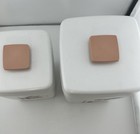 Vintage Mcm White Pink Plastic Kitchen Canister Set Coffee   Tea Nesting Bar