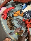 Vintage Hard Rubber Plastic Animals Figures Lot Of 30 Plus Small Large Dinosaurs