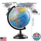 World Globe For Kids Learning - 6 Inch Interactive Earth Globe With Stand For