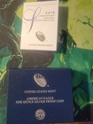 2019 -  W American Eagle One Ounce Proof Coin 99 9  Silver With Box coa 