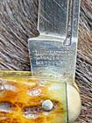 Winchester  Trademark  Usa   Splitback Whittler Knife  Jigged Bone  3 1 4 