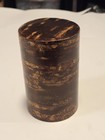 5  Japanese Tea Caddy Vintage Wooden Cherry Bark Kabazaiku Canister Container