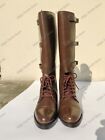 Ww1 British Army Military Horse Riding Officer Buckle Boots  All Size Available