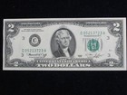 1976 Postmarked Bicentennial Two Dollar Note   Uncirculated    2 First Day Issue